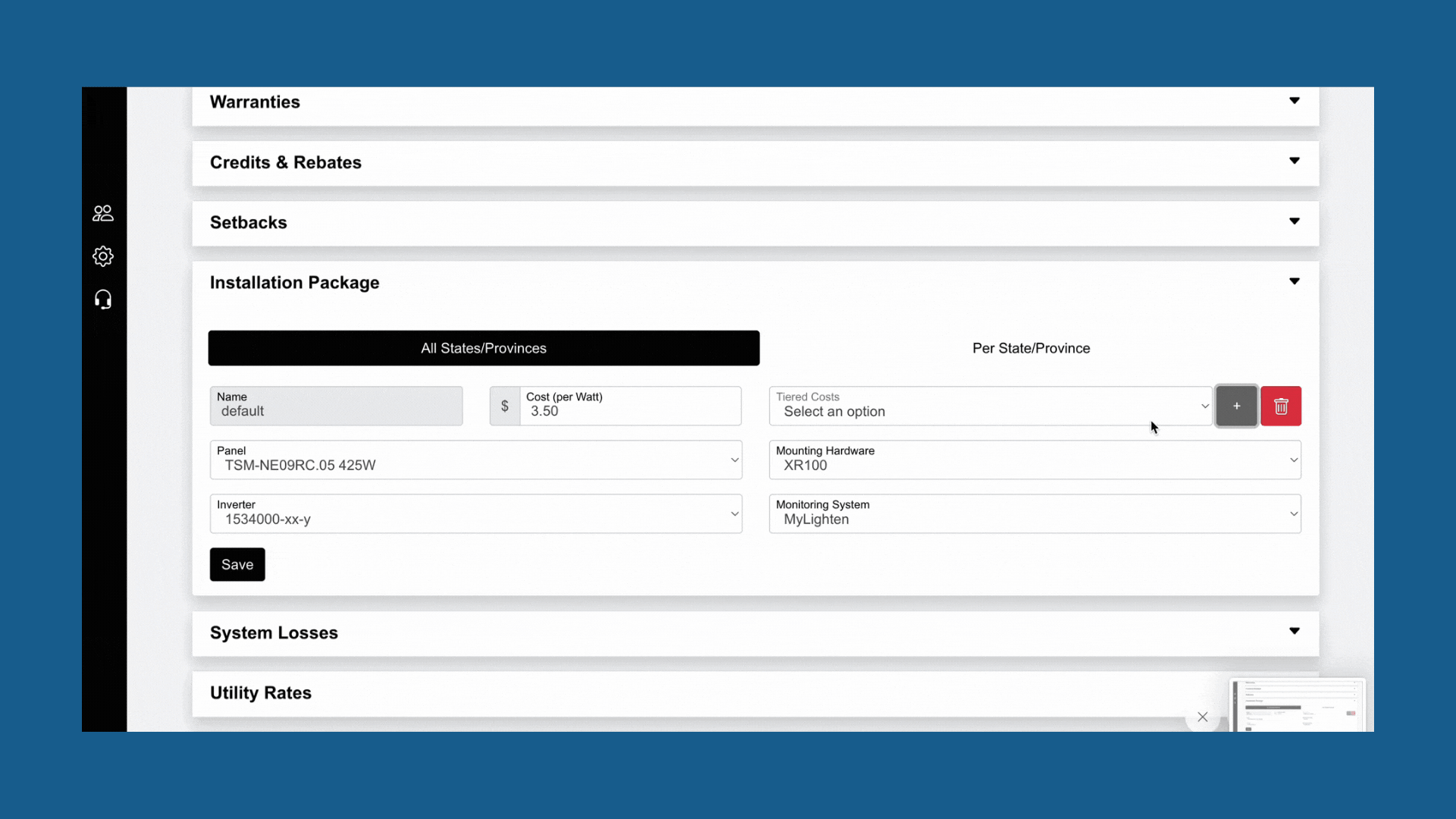 Installation Settings Installation Package - Tiered Pricing.gif